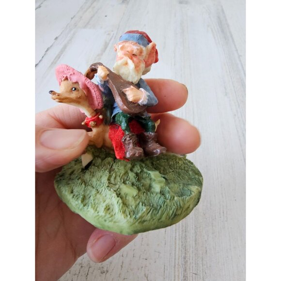 Brinnco elf reindeer figurine village‎ Xmas decor banjo singing music - Picture 7 of 8